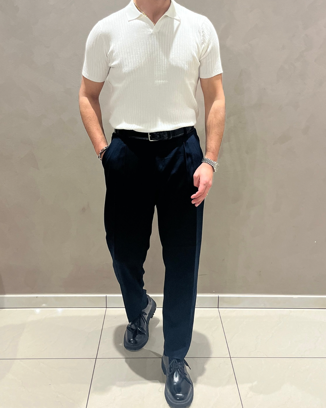 Pantaloni Wide (Blue)