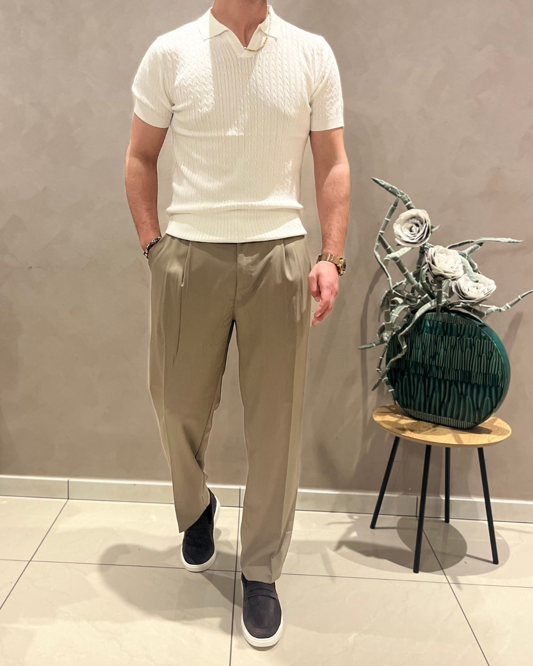 Polo Oldmoney intrecciata