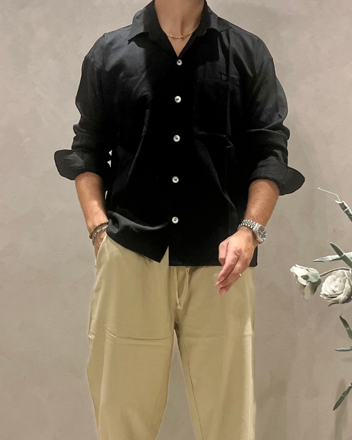 Camicia oversize in Lino