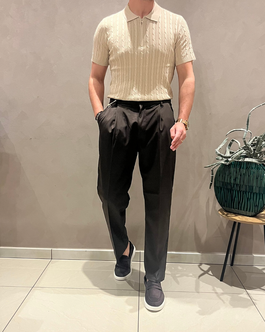 Polo con zip