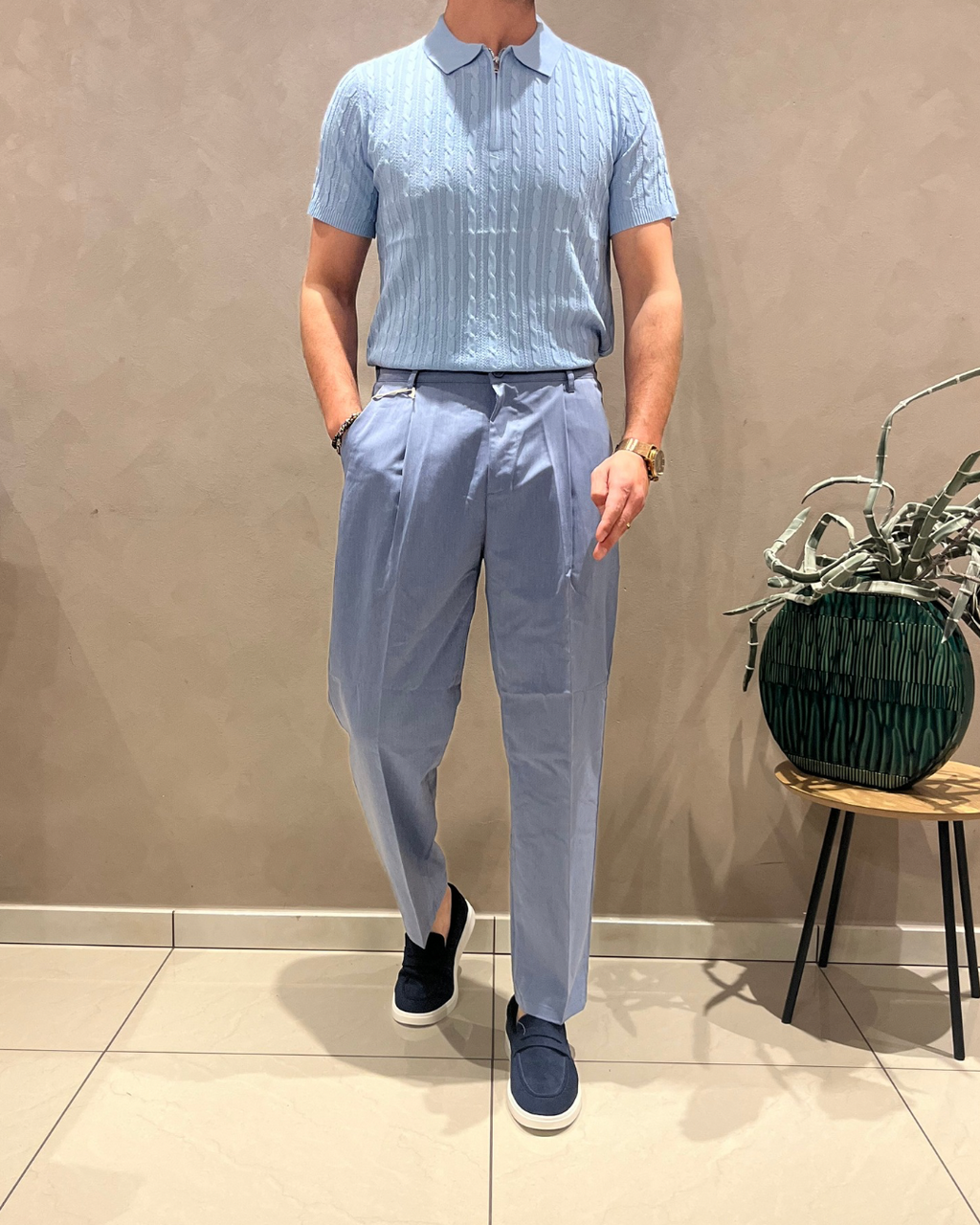 Polo con zip