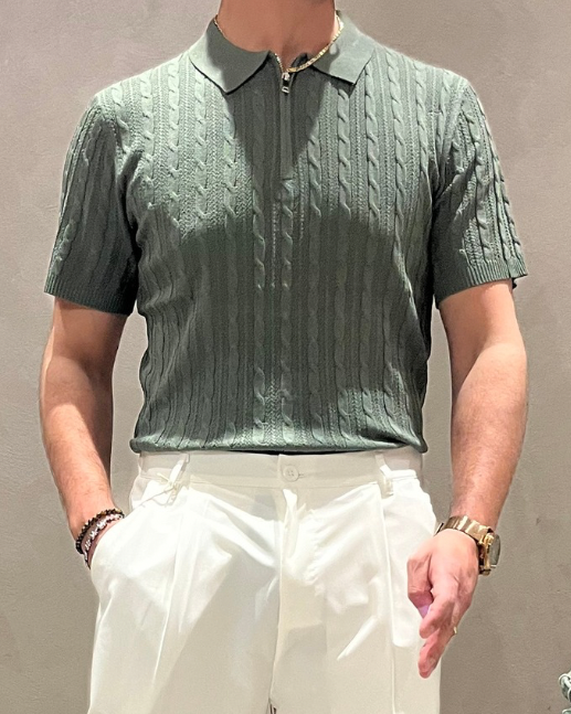 Polo con zip