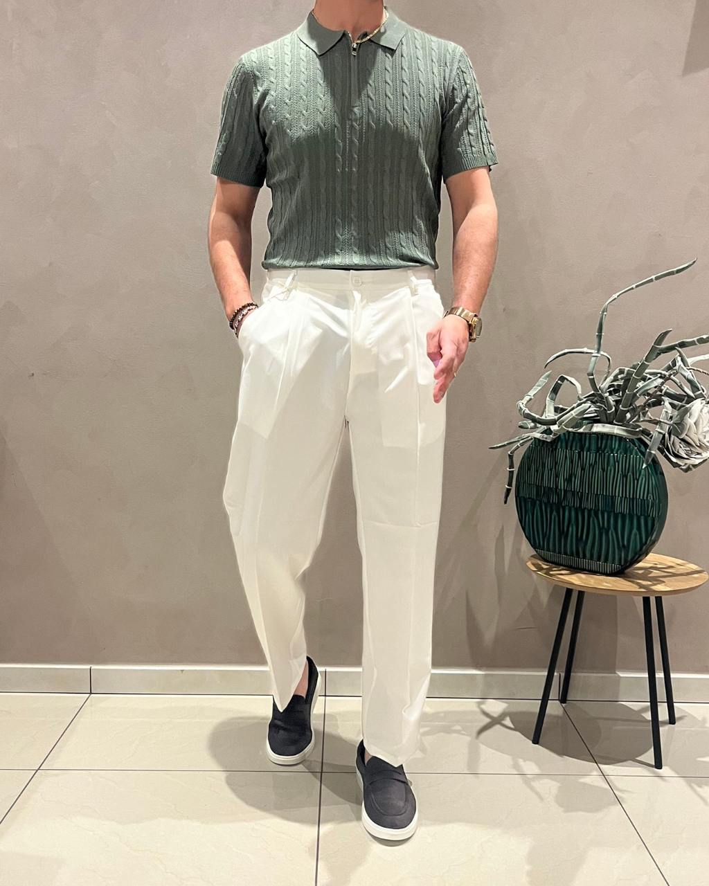 Polo con zip
