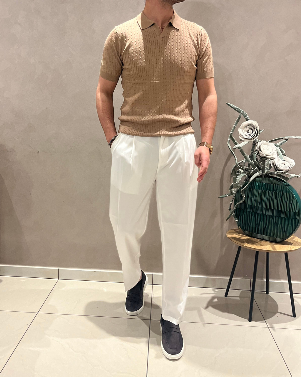 Polo Oldmoney intrecciata