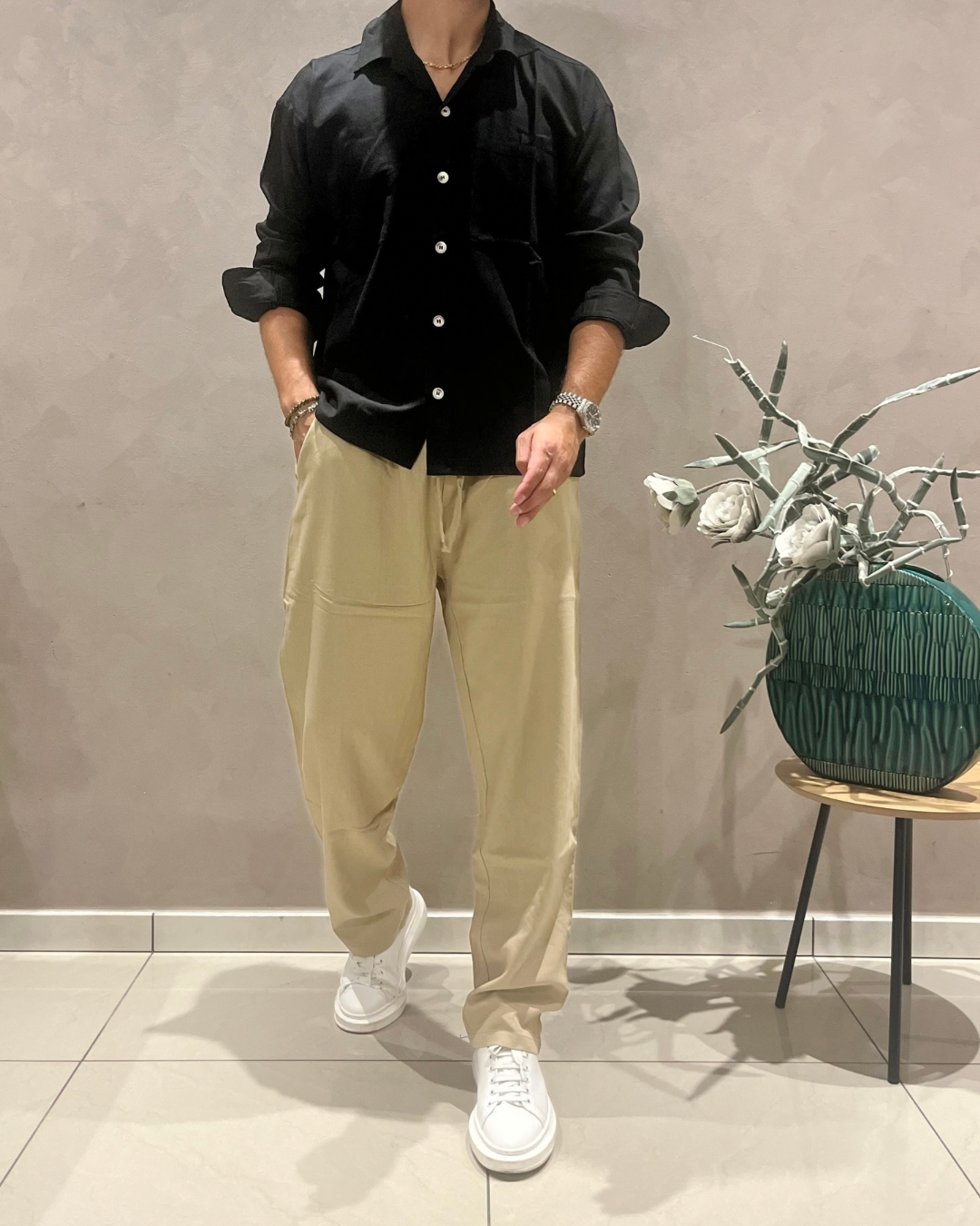 Camicia oversize in Lino