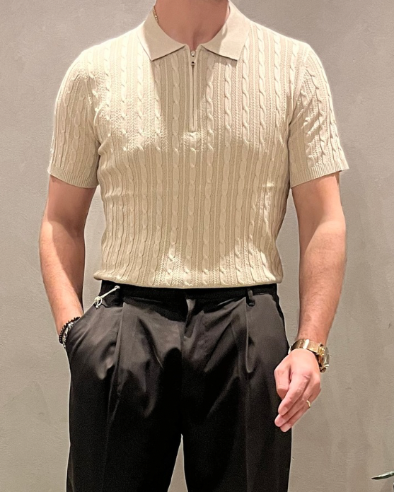 Polo con zip